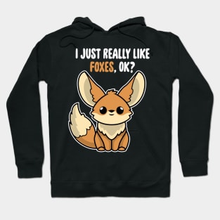 I Just Really Like Foxes OK ? Cute Toddlers Kids design Hoodie